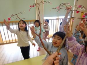 団子下げしたよ